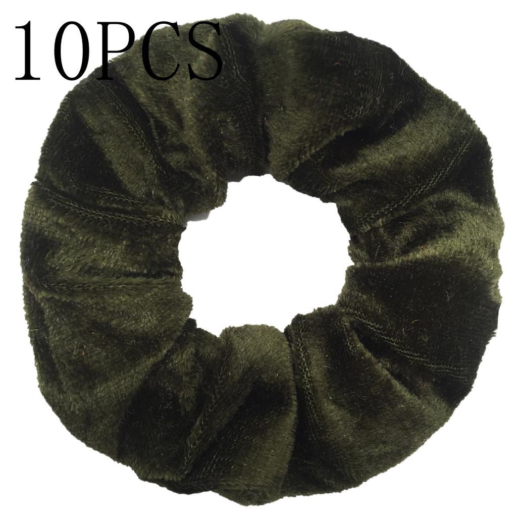 10pc Women Hair Scrunchies Velvet Solid Color Band for Girls Ponytail Holder Rubber Bands Ties Accessories Headbands Gumki