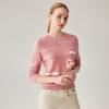 Zhaojun Women's Striped 100% Cashmere Round Neck Sweater