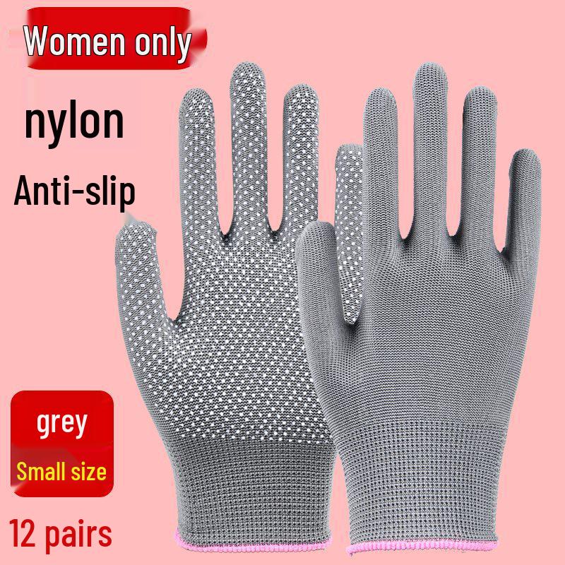 Breathable Non-Slip Nylon Work Gloves - Sun Protection, Thin & Durable for Summer, Handling, Riding, Men & Women