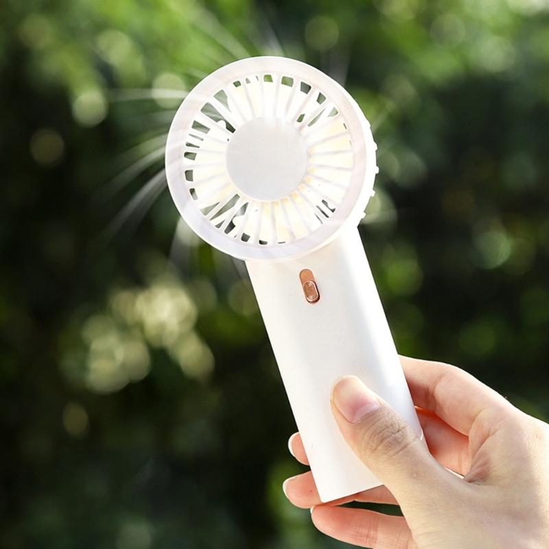 Rechargeable Mini Desk Fan Battery Operated Cooling Device For Home Office Travel Quiet Personals Airflows Tool