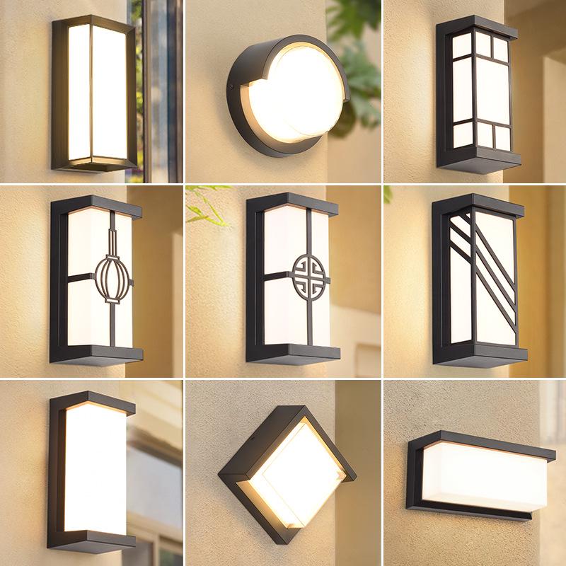 LED Waterproof Outdoor Wall Lamp for Balcony, Villa, Courtyard, and Bedroom - Modern Chinese Style
