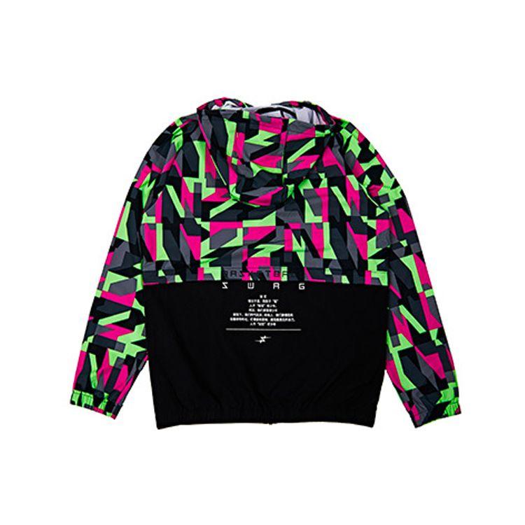 Anta Windproof Knitted Long-Sleeve Hooded Jacket Men Outerwear Fluorescent-Red 152021601-4
