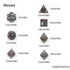 7 Pcs Black Flower Metal Dice Solid Metal Polyhedral Dice Set Suitable for Role-Playing RPG Board Game Card Game