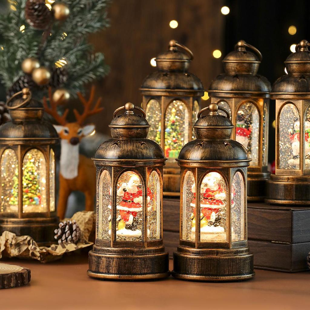 Luminous Santa Claus Christmas Lantern Music Box Ornament