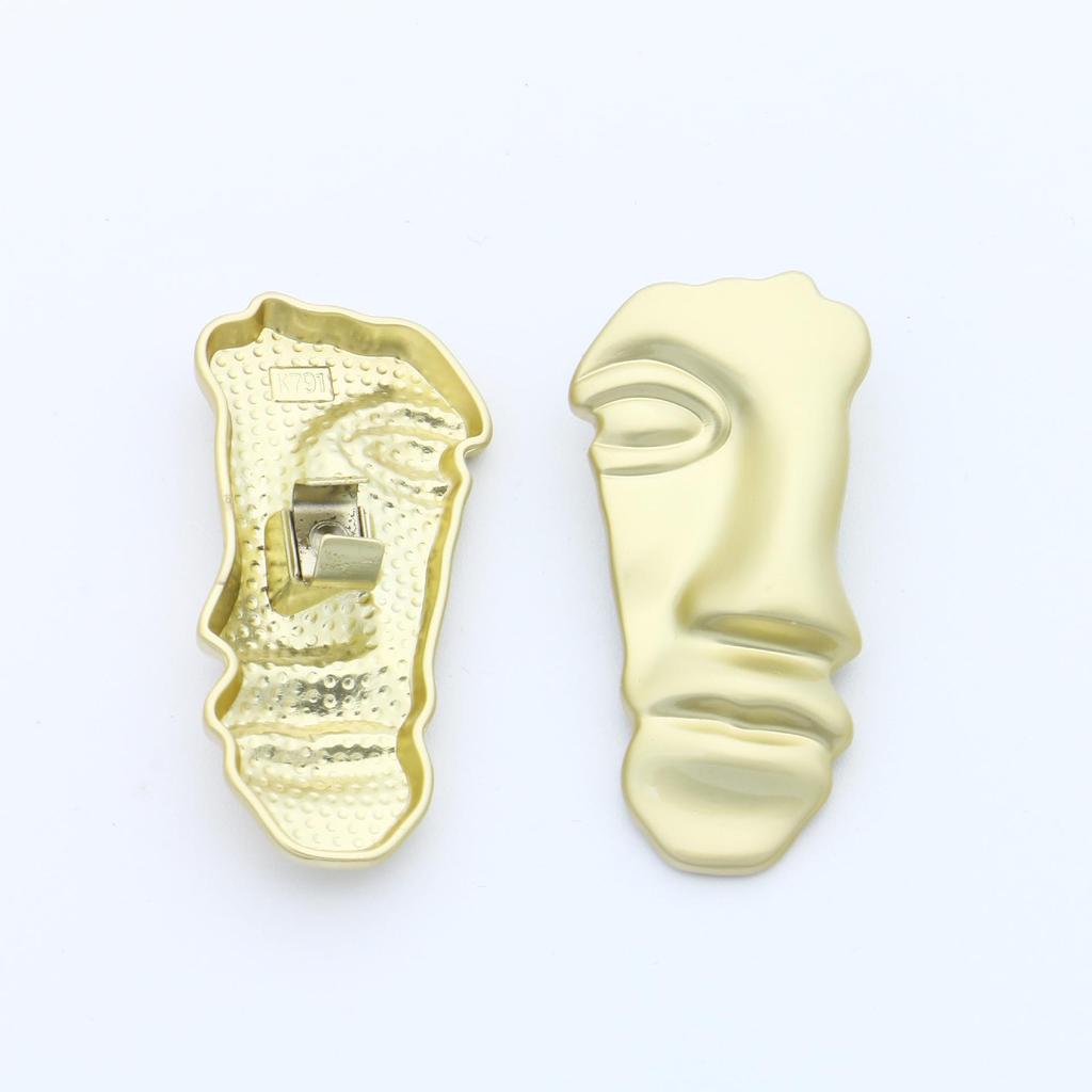 Retro Minimalist Portrait Half-Face Alloy Jewelry Headband & Shoe Buckle