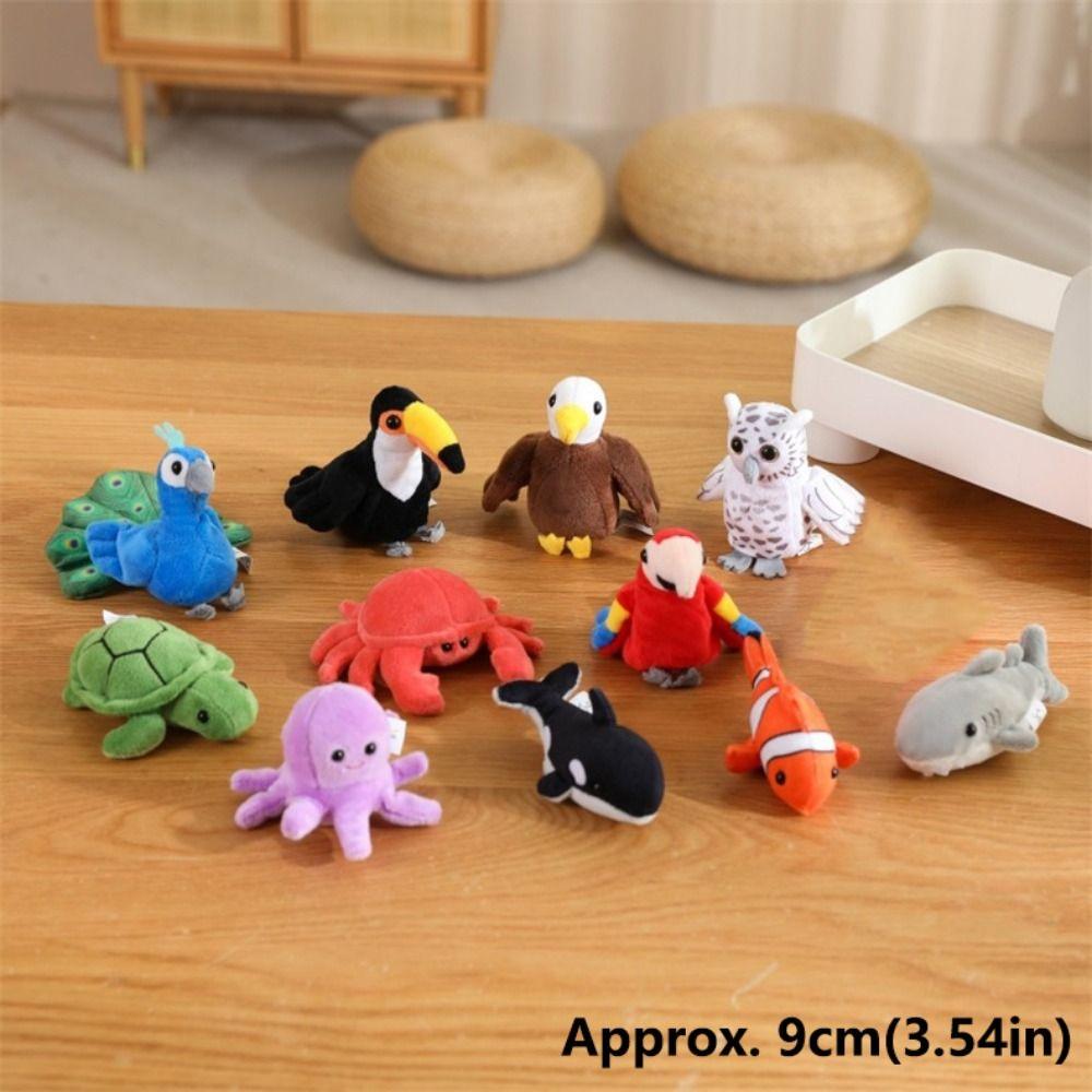 9cm Finger Plush Doll Bird Baby Soothing Toys Fun Doll Finger Cover Toy Children's Birthday Gift