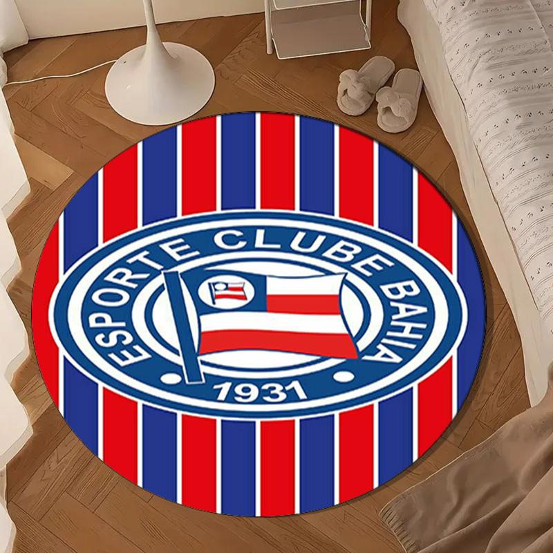 Football Club Emblem Round Rug for Livingroom,Bedroom, Palyroom, Chair Rug, Area Rug, Circle Carpet, Large Size Fan Christmas Gift