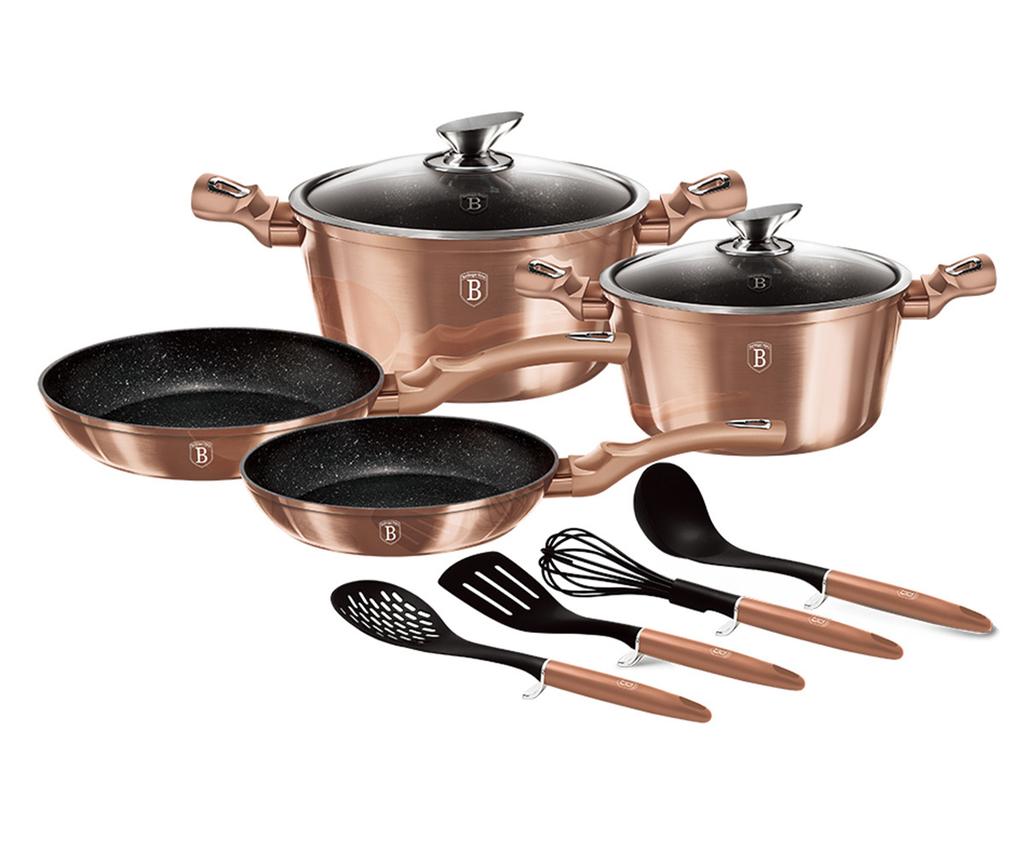 Berlinger Haus Bh-6142 Rose Gold Granite Cookware Set