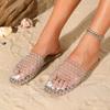 Spring 2026 Women's Breathable Mesh Woven Half Slippers - Casual and Stylish