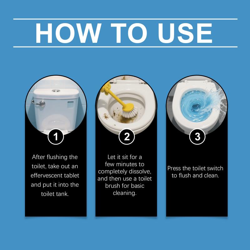 Fast-Dissolving Toilet Cleaner Tablet For Stubborn Stains Removes Dirt And Odors Fresh And Clean Toilet Effervescent Tablet