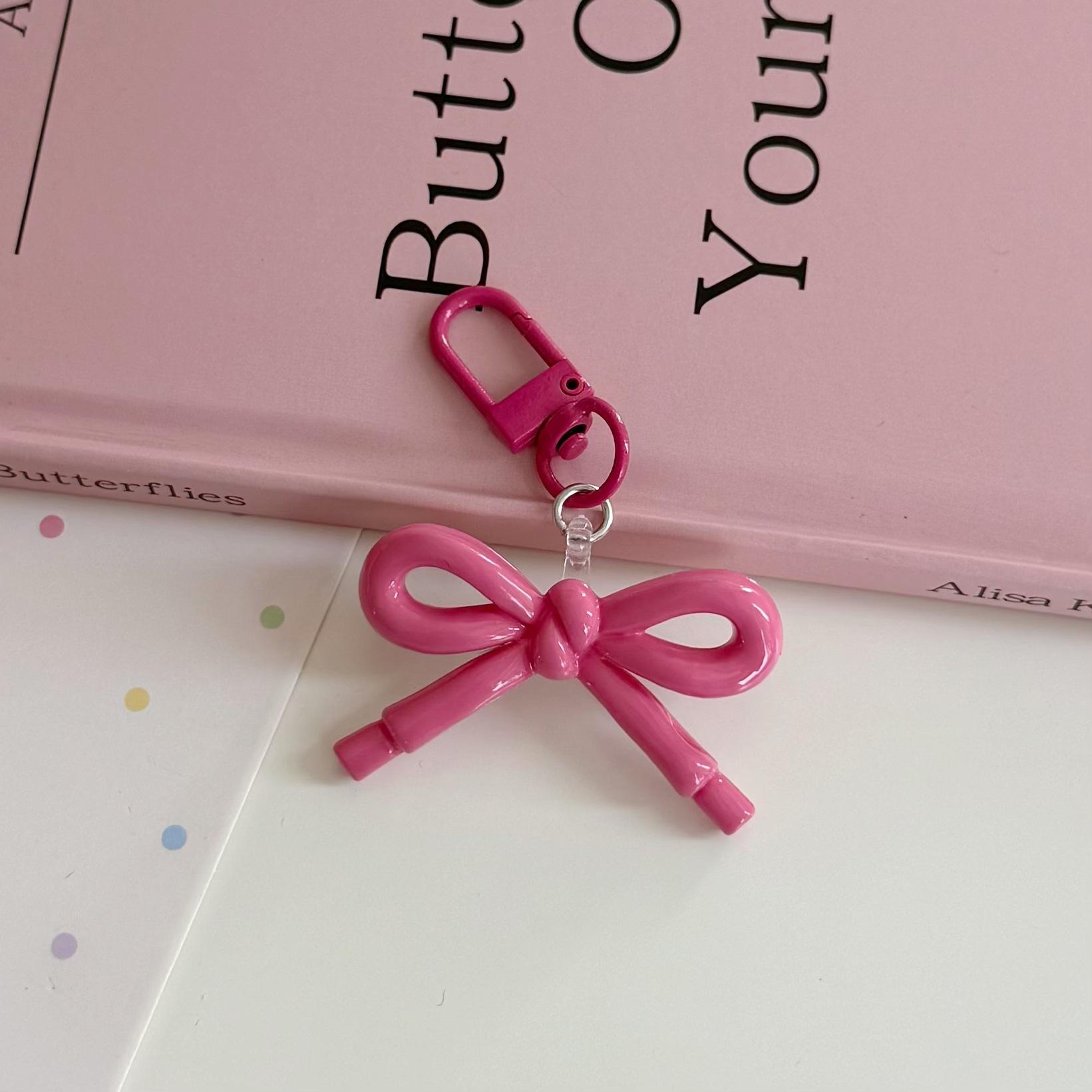 

1 шт. Креативный дизайн Сладкий конфетный цвет Держатель для ключей Полый дизайн Бант Корейская мода Органайзер для брелоков Кавайные студенческие принадлежности