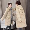 Winter New Down Cotton-padded Clothes Women's Long Loose Bread Clothes Hooded Cotton-padded Jackets Trendy