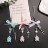 Stylish Butterfly Bag Charm Trendy Bowknot Keychain Phone Charm Keyrings Cool Keychain Acrylic Material for Party Daily