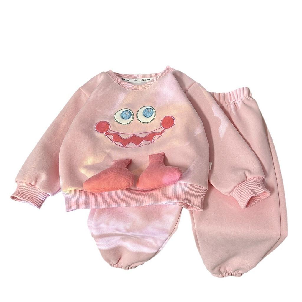 Girls sweatshirt suit autumn 2026 new children's fashionable baby clothes casual two-piece set spring and autumn trend