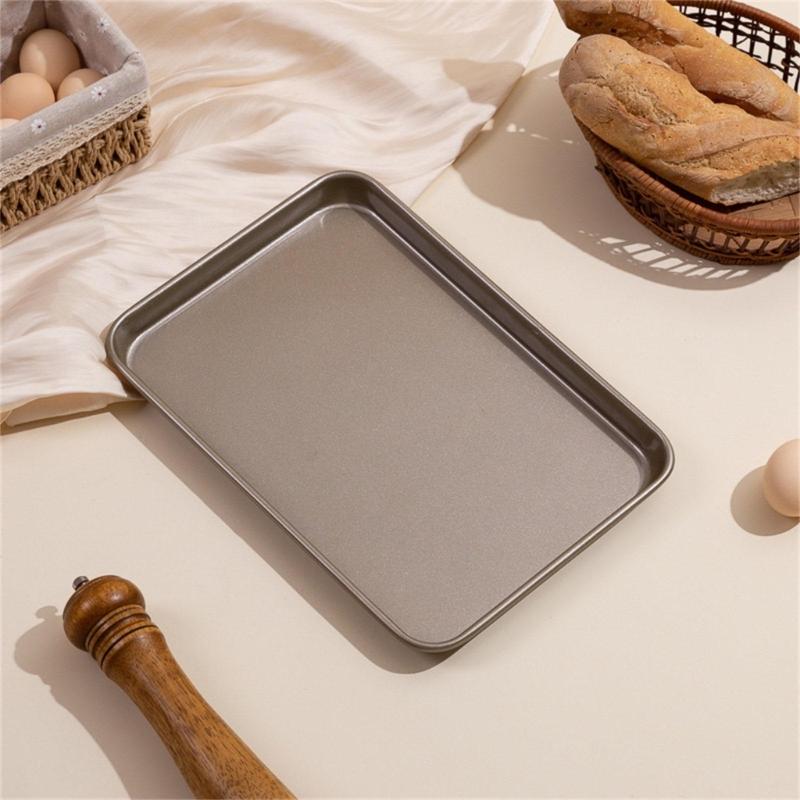Restaurant Rectangular Carbon Steel Baking Tray Nonstick Pan Sheet Oven Safe Even Heat Distribution For Perfect Cooking