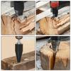 Firewood Drill Bit Set Heavy Duty Wood Log Splitter Detachable Electric Drills Screw Cone Driver Tool Firewood Prep Tool for Splitting Woods