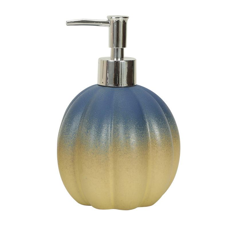 soap dispenser Pumpkin ceramic hand sanitizer bottle shampoo and shower gel press and dispense bottle decoration   dispenser