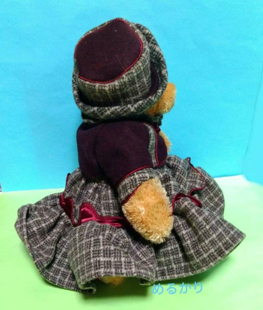 [USED] Retro Classic Teddy Bear Plush Toy Hat Bolero Dress Bear