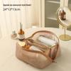Large Capacity High-End Mesh Cosmetic Handbag: Stylish Multifunction Travel Toiletry Organizer for Women