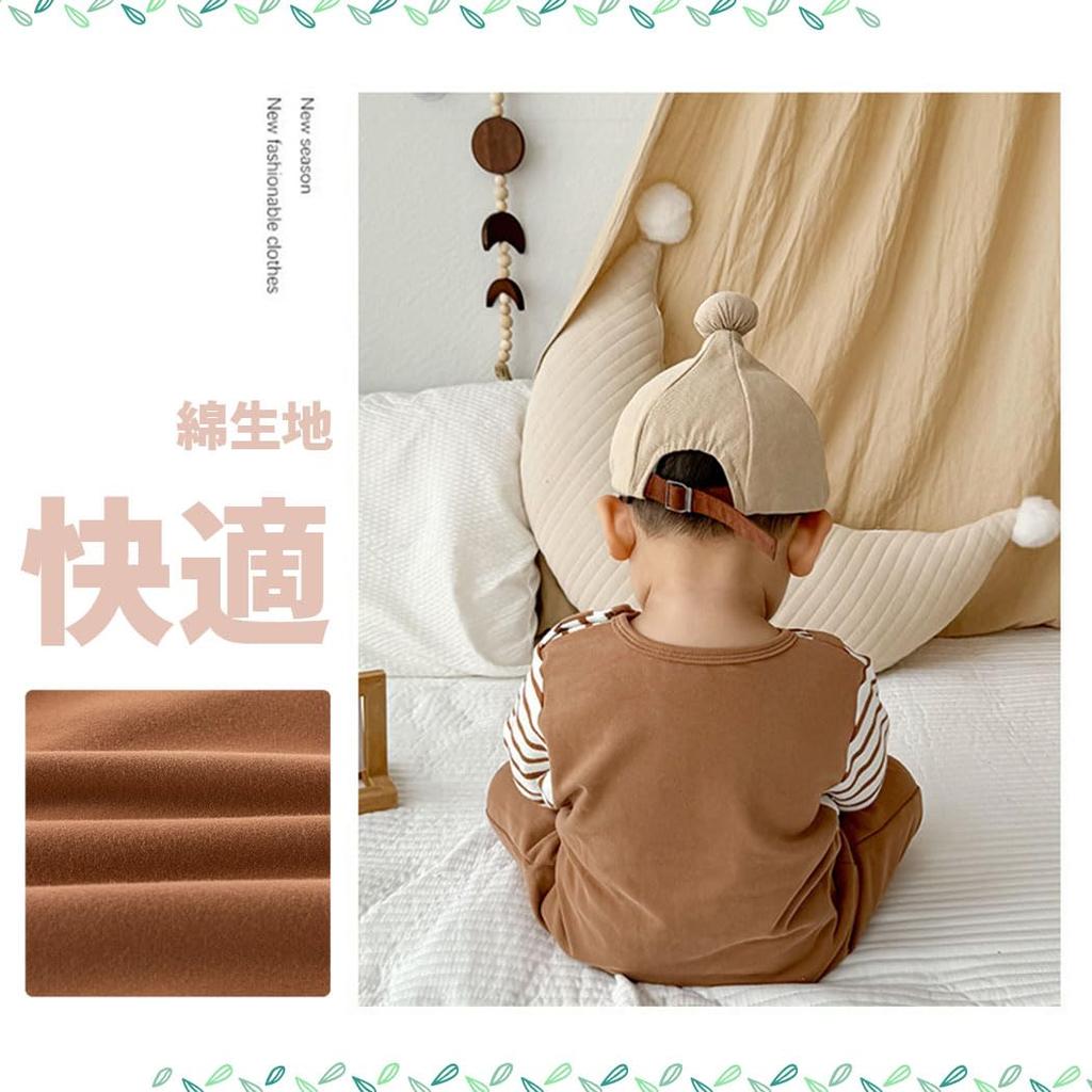 Baby Clothes Rompers Long Sleeve Baby Girls Boys Kids Children Coveralls Bear Bear Horizontal Stripes Sister Clothes Clothes Stylish Simple School