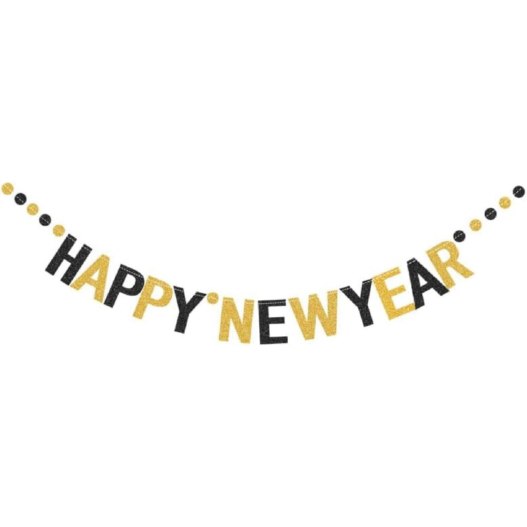 Happy New Year 2026 Banner New Years Eve Party Sign 2026 Happy New Year Party Supplies