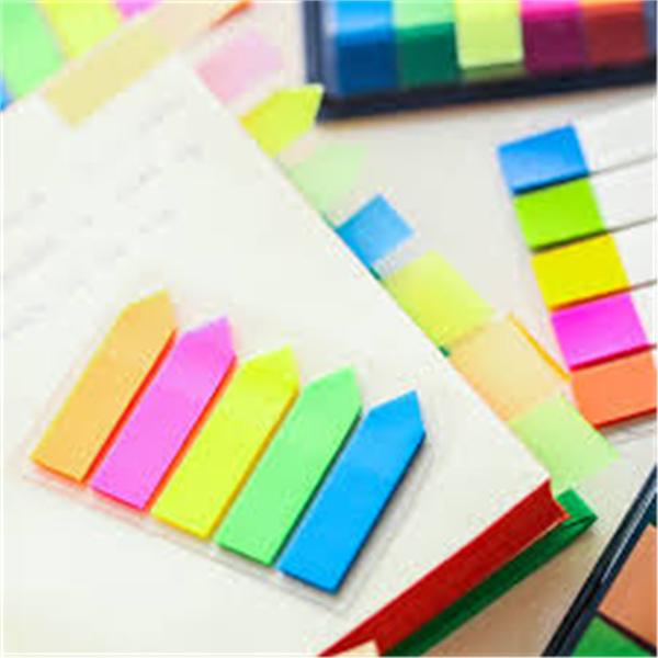 800x Self Stick Page Markers 4 Neon Colours Office Essentials for sale online