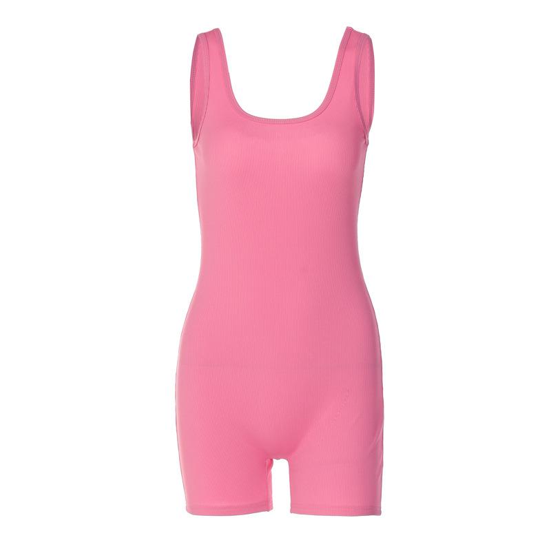 GMXIA Women's Fashion Casual Solid Color Print Summer Spring Sleeveless Suspenders Trousers Jumpsuits & Rompers