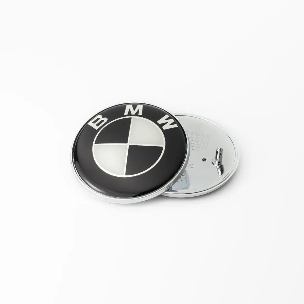 

2pcs For BMW MIni E39 E46 E90 E60 E87 E53 F10 F20 F30 F15 F16 X3 X5 X6 74mm 82mm Car Emblem Front Hood Rear Trunk Badge 2pcs 74mm черный белый