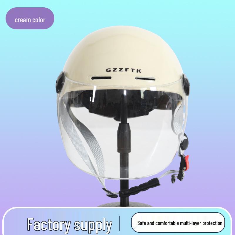 Unisex Electric Bicycle Helmet: All-Season Sun Protection & Breathable, Safety Half Helmet for Bikes & Scooters.
