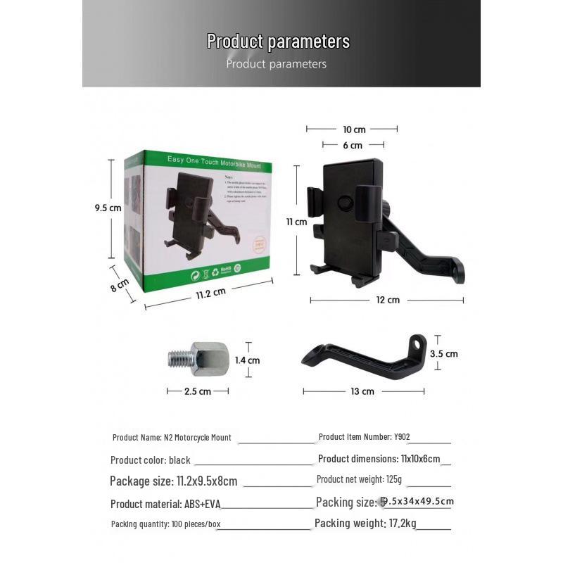 Cross-Border Shockproof Phone Holder for Cars, Motorcycles, and Bicycles