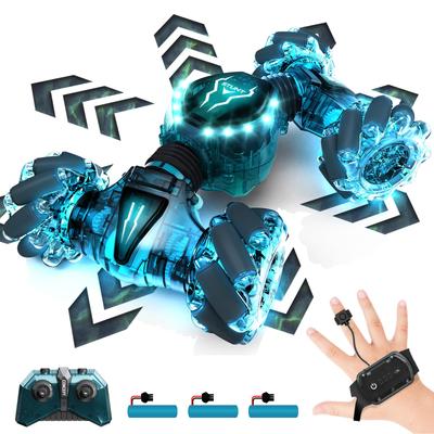 Tecnock RC Araba, Hareket Kontrolü, Çocuklar için Dublör Araba, Çift Taraflı Sürüş, 360° Dönüş, 4 Çeker Off-Road, LED Işıklar, 4 Çeker, USB Şarj, Uzaktan Kumanda