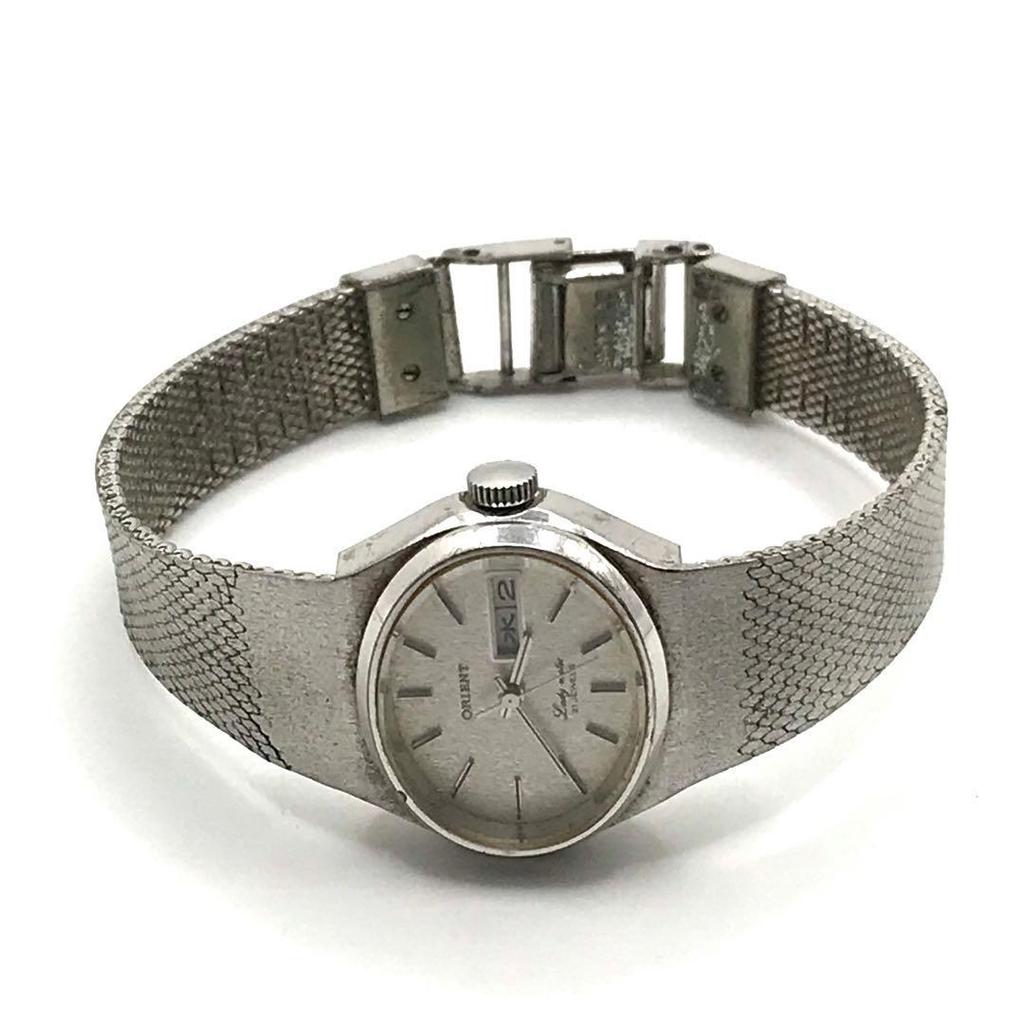 Used ORIENT Hand-wound Vintage Ladies Day-Date Watch