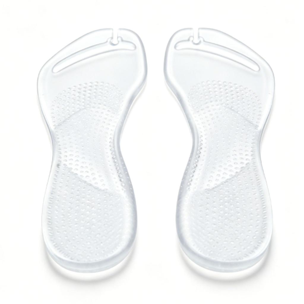 4pcs Flip Flop Insoles Self Adhesive Arch Support Cushion Insert for Thong Sandals Slippers Insoles Transparent