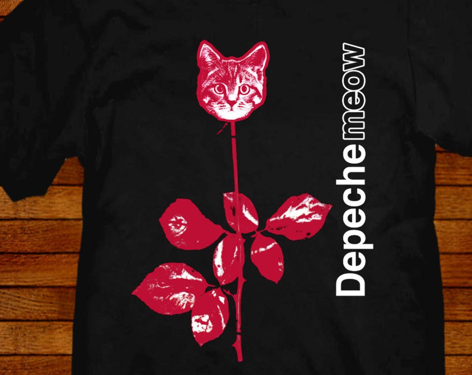 Depeche Mode Violator T shirt parody for kitty cat lovers Depeche Meow XL