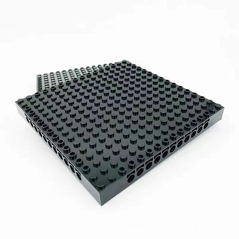Lego-Compatible 16x16 Brick Plate with Holes - Thick Baseplate for Easy Assembly