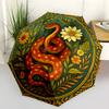 Snake Theme Design Folding Umbrella-Fashionable Auto-Open Design 8 Iron Ribs Plastic Handle Foldable Sunshade,Perfect Gifts