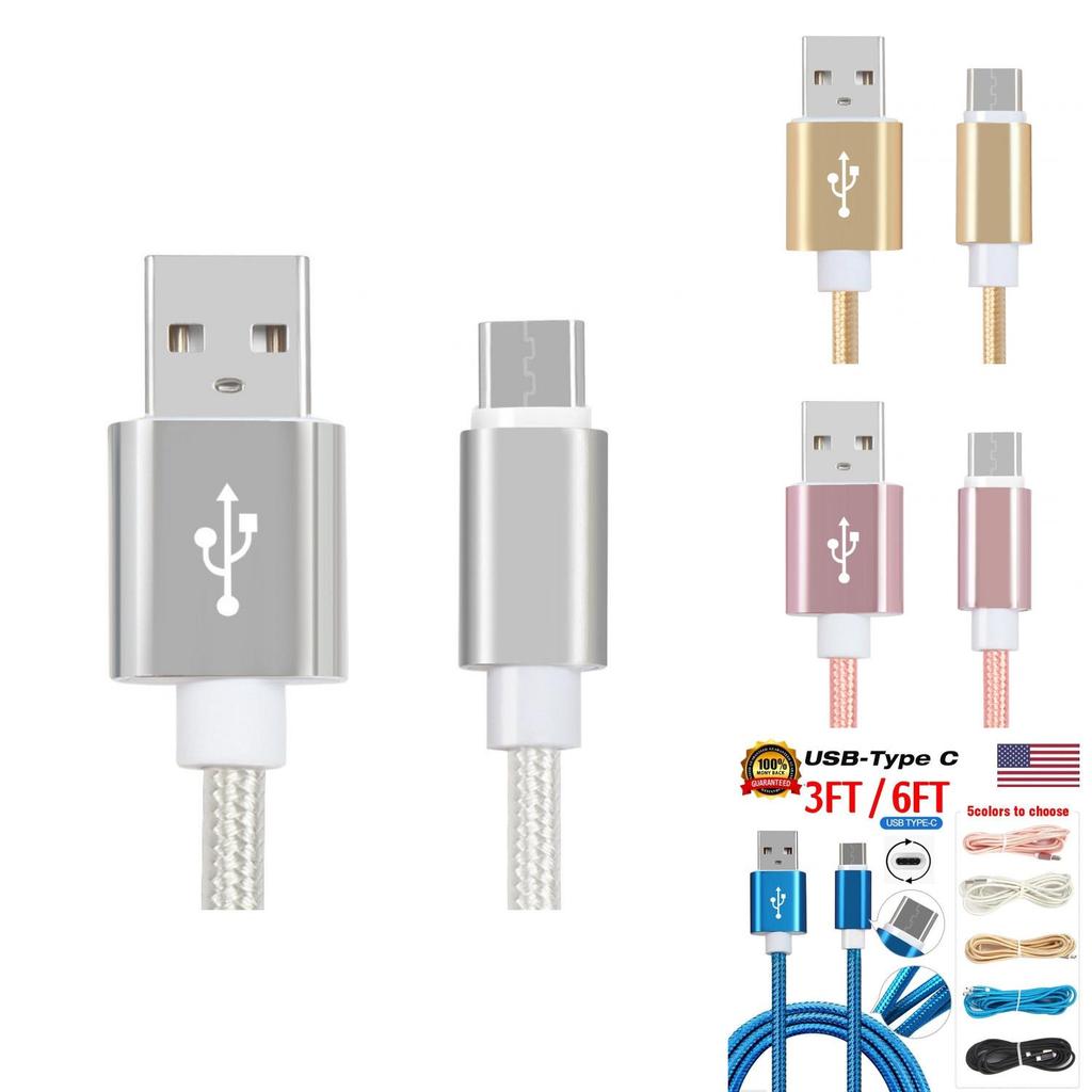 Durable And Stylish Nylon Strong Braided Rope Usb-c Type-c 3.1 Data Sync Charging Cable Cord
