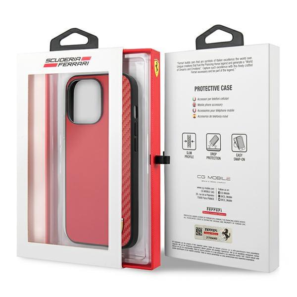 Ferrari Fesaxhcp13Xre Iphone 13 Pro Max6,7 Czerwony/Red Hardcase On Track Carbon Stripe