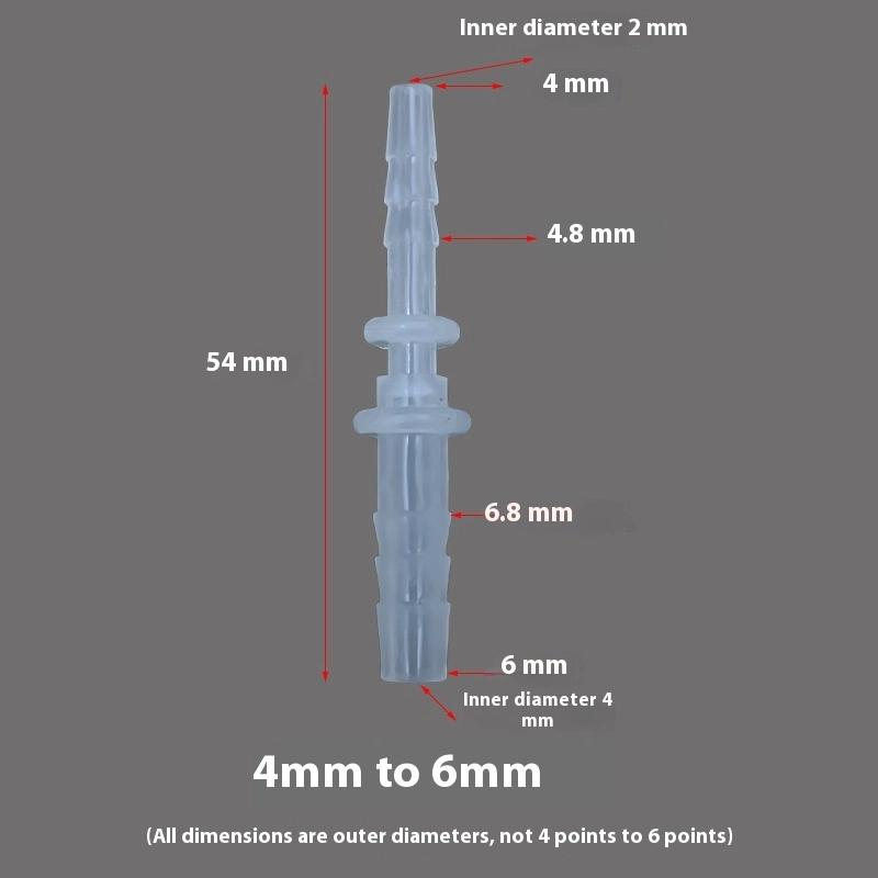5Pcs Plastic Flexible Hose Two-Way Head Connector Reducer Fitting Adapter For Water Pipe Repair Garden Aquarium Laboratory