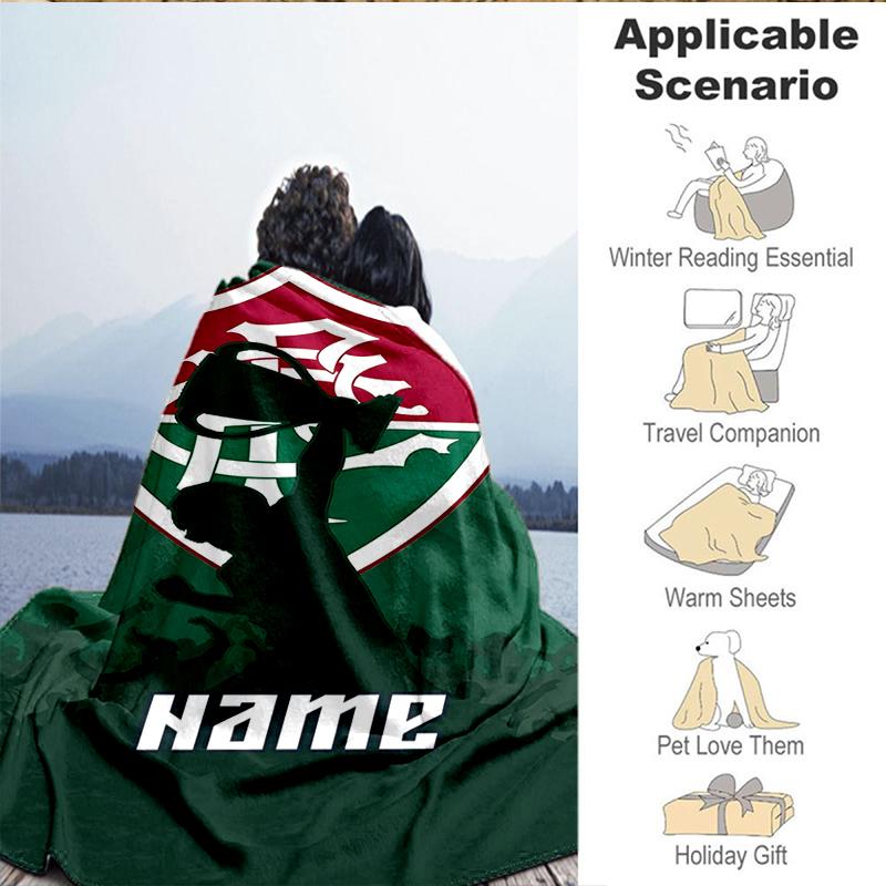 Custom Name Fluminense Football Club Blanket Lightweight Ideal Bedding Blanket Perfect for Travel, Camping, Living Rooms, Sofas, Christmas gift