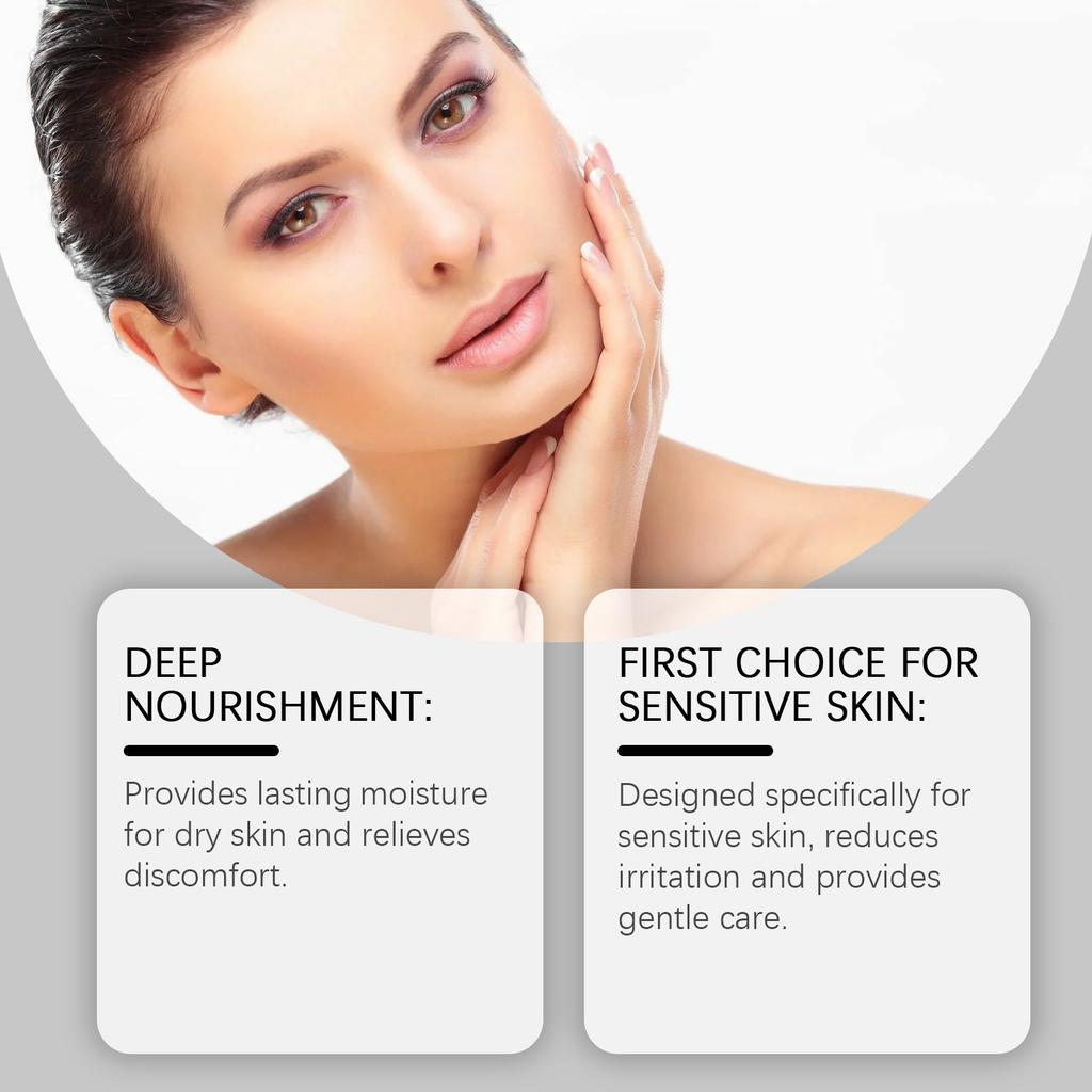 Die Rindertalg-Feuchtigkeitscreme spendet tiefenwirksam Feuchtigkeit und schließt sie ein, reduziert Trockenheit und Empfindlichkeit und bietet eine angenehme Pflege für die Haut.