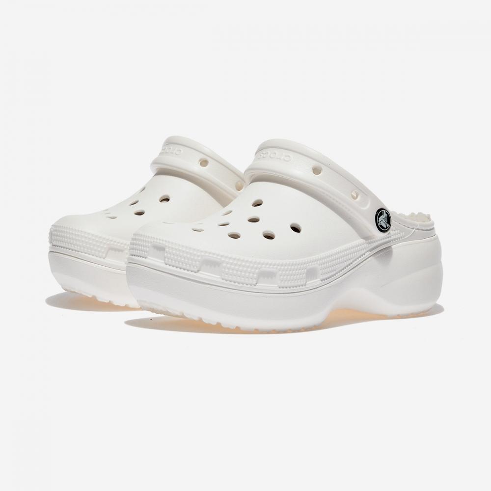 Crocs Классические женские сабо на платформе с подкладкой белый цвет 250 — фото 2