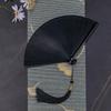 Chinesischer Stil Japanischer Klassischer Faltfächer Antiker Stil Schwarzer Faltfächer für Damen Handgefertigt Exquisite Handfächer