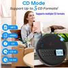 Bluetooth CD Player with Dual Stereo Speakers, Anti-Shock, and USB Repeat Function