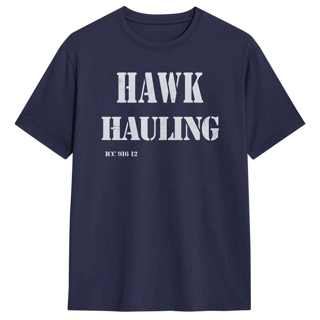 Hawk Hauling Tür Aufkleber T-Shirt Sommer Übertrieben Hippie T-Shirts Reine Baumwolle Rundhals Übergröße Kleidung Kurzarm T-Shirt