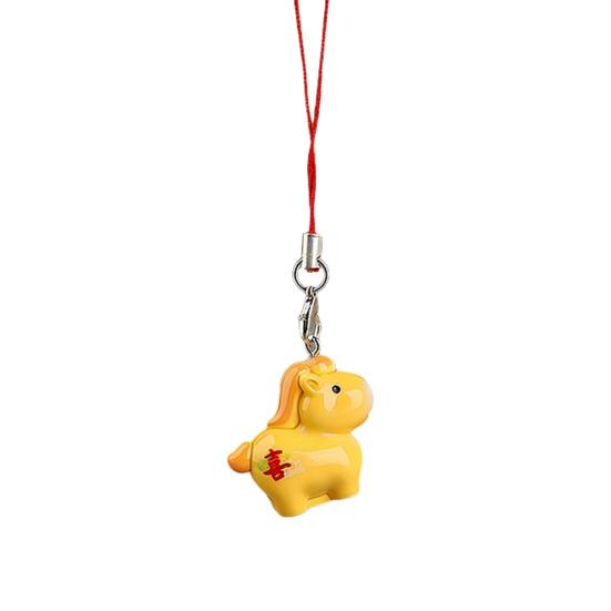 

Bag Pendant with High-Tenacity Red Lanyard Horse Charm Lucky Symbol Pendant Lightweight Car Hanger Ornament E
