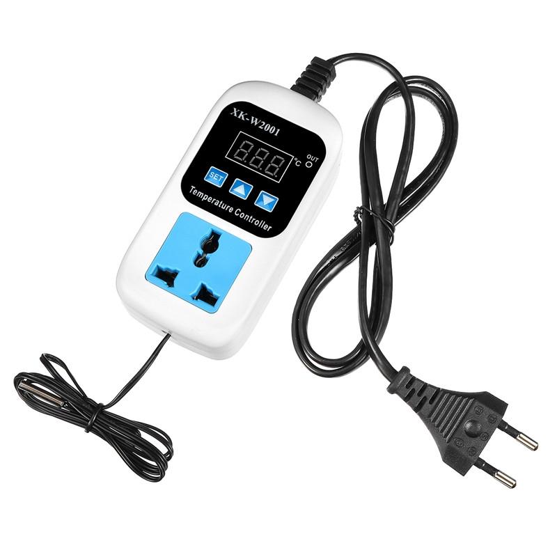 Digital Thermostat Regulator Socket Temperature Controller 1/2/5m Micro Computer Socket Outlet -50 ~ 110C + NTC Sensor 110-220V