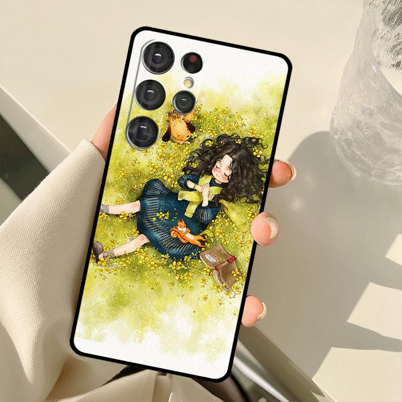 Etui Na Telefon 'Pamiętnik Leśnej Dziewczyny' Do Samsung Galaxy S20 FE S21 FE S22 Ultra Note20 Note10 S8 S9 S10 Plus Pokrowiec