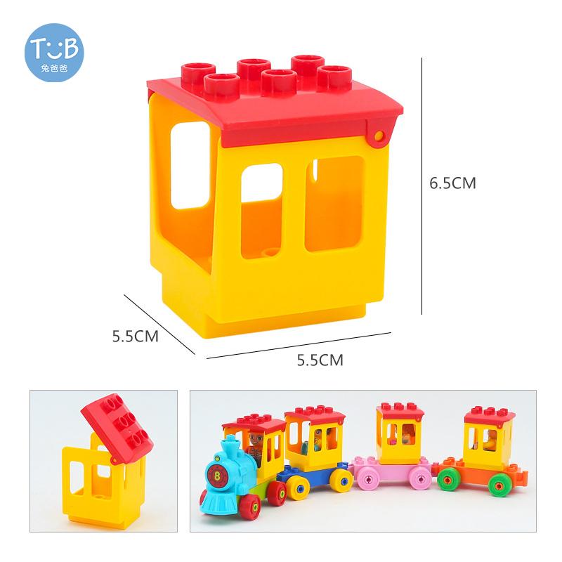 Big Size Building Blocks Sports Car Bus Jeep Truck Accessories Bricks Compatible with Duplos Children DIY Parts Kids Toys Gift