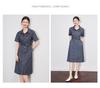 Retro Jacquard Mid-Length Denim Dress - Waist-Defining, Slimming, High-End Summer Style for Women